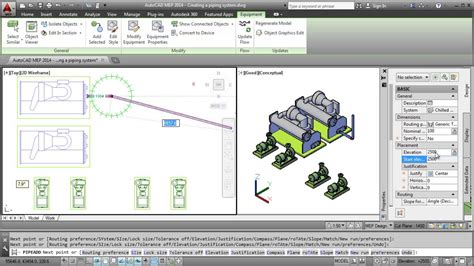 Autocad Mep Creating A Piping System Youtube