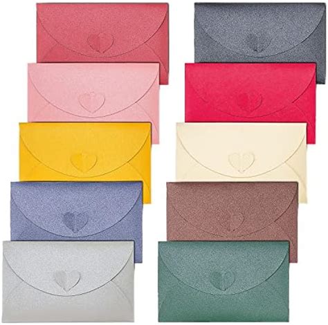 42 PCS Gift Card Envelopes Coloured Pearlescent Paper Mini Envelopes