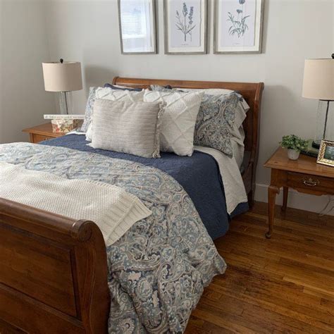 Blue Mackenna Paisley Percale Patterned Duvet Cover Sham Pottery