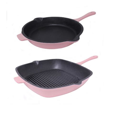 Berghoff Neo 2 Piece Pink Cast Iron Fry Pan Set 2212279 The Home Depot