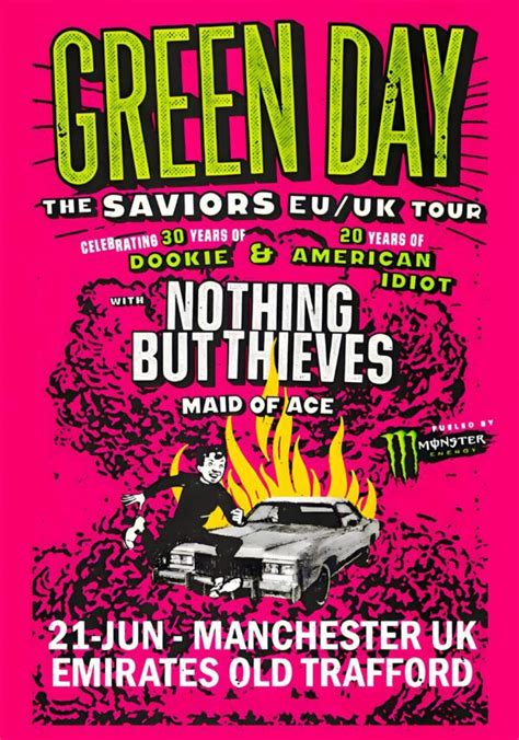 Green Day The Saviors 2024 Uk Tour Manchester Old Trafford 21 June