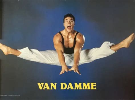 JEAN CLAUDE VAN Damme Jumping Splits Poster Bloodsport Double Impact £ ...