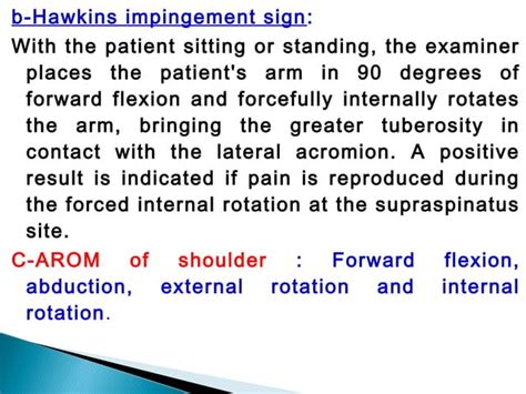 Shoulder Impingement Syndrome Ppt