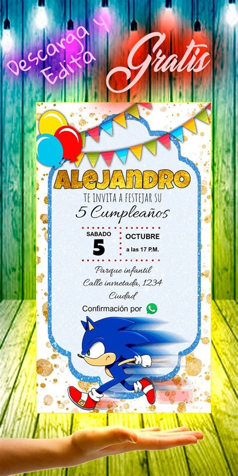 Fabulosas Tarjetas De Invitaci N Gratis Para Editar E Imprimir Sonic