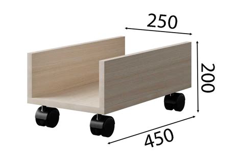 Подставка под системный блок Альянс мебель ХИТ 250x450x200 К-51 Ясень ...