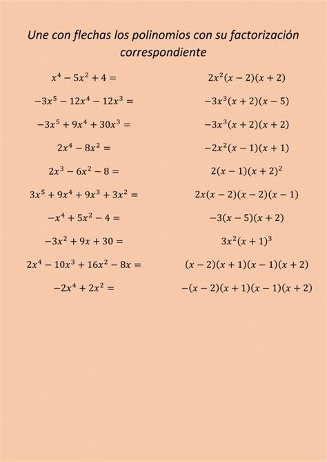 Ejercicios interactivos de factorización de polinomios Aprende álgebra