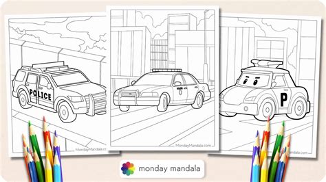 20 Police Car Coloring Pages Free Pdf Printables