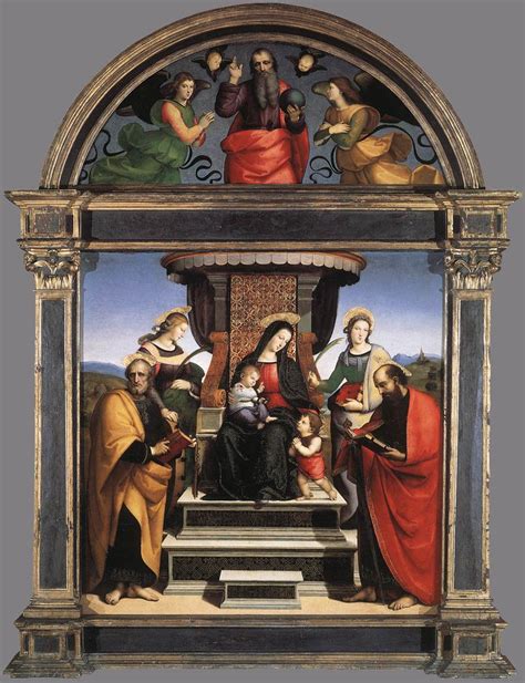 Madonna and Child Enthroned with Saints, 1504 - 1505 - Raphael ...