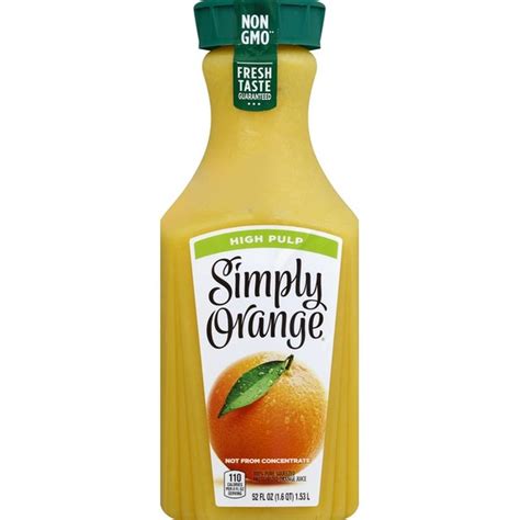 Simply Orange High Pulp Orange Juice 52 Oz From The Fresh Market Instacart