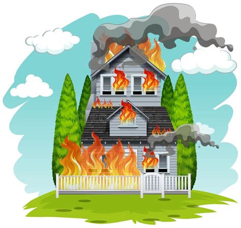 House Fire Illustration Stock Illustrations 24 911 House Fire