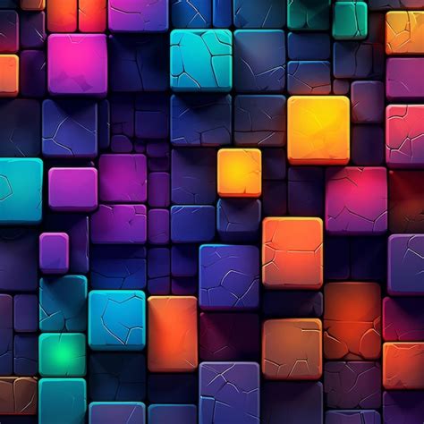 Premium Ai Image Colorful Lightup Boxes Stacked Against A Purple