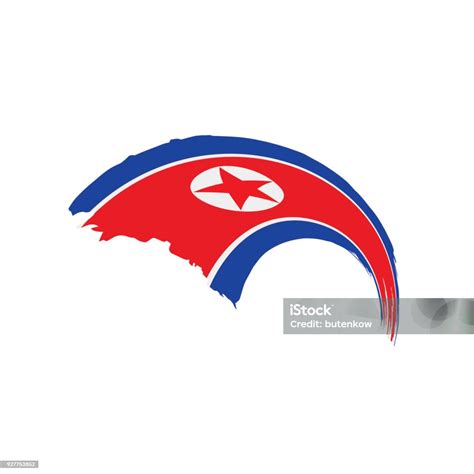 Bendera Korea Utara Ilustrasi Vektor Ilustrasi Stok Unduh Gambar