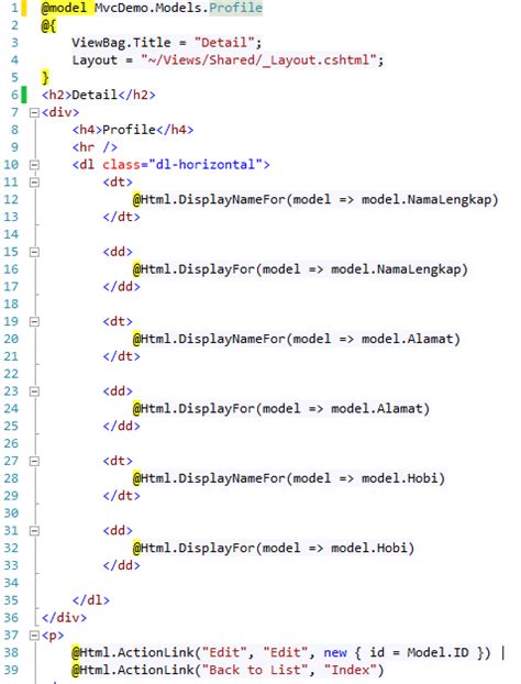 Kode Dot Net Asp Net Mvc Part Membuat Model