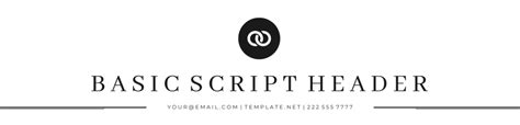 Free Basic Script Header Template Edit Online And Download