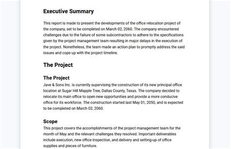 Monthly Business Report Format Examples