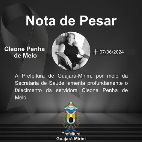 Nota de Pesar Prefeitura Municipal de Guajará Mirim