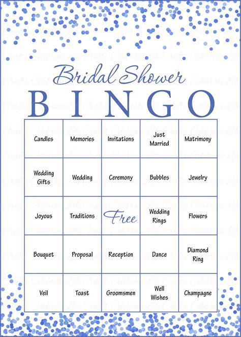 Bridal Bingo Cards Printable Download Prefilled Bridal Shower