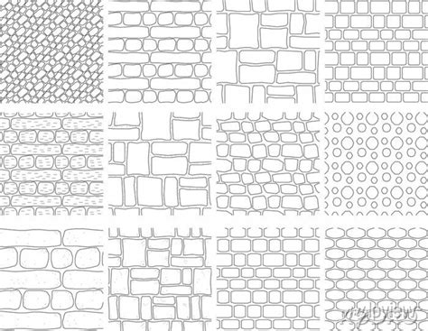 Seamless Hatch Pattern Of Architectural Texture Background Stonework