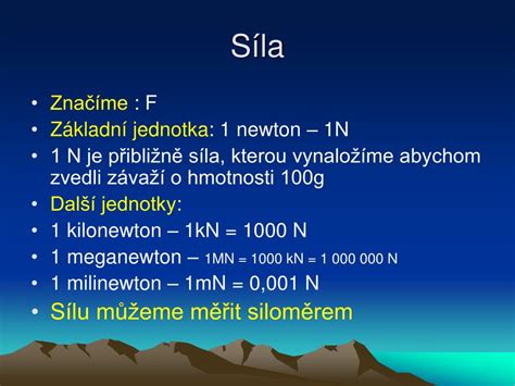 Ppt Fyzika 7 Ročník Síla A Její účinky Powerpoint Presentation Id