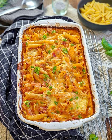 Nudel Schinken Gratin Einfaches Rezept Instakoch De