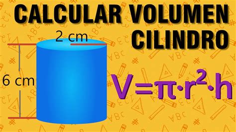 COMO CALCULAR EL VOLUMEN DE UN CILINDRO Geometría YouTube