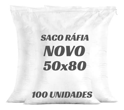 Saco De Ráfia 50x80cm Novo Branco Sacaria 100 Unidades Frete grátis