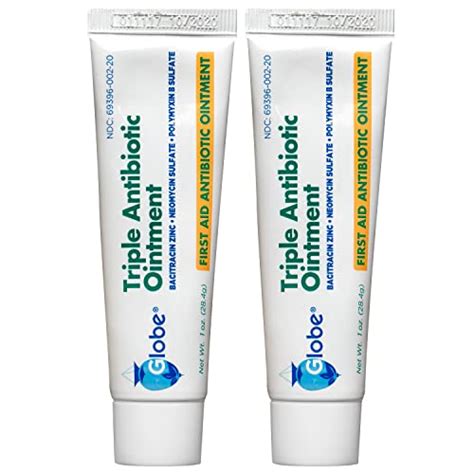 Globe Triple Antibiotic First Aid Ointment 1 Oz 2 Pack First Aid Antibiotic Ointment 24 Hour