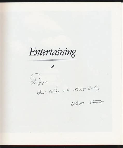 Entertaining by Stewart, Martha: Very Good Hardcover (1982) Signed | First Coast Books