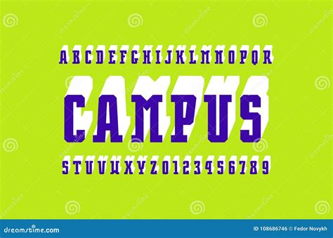 Slab Serif Bulk Font in the Sport Style Stock Vector - Illustration of ...