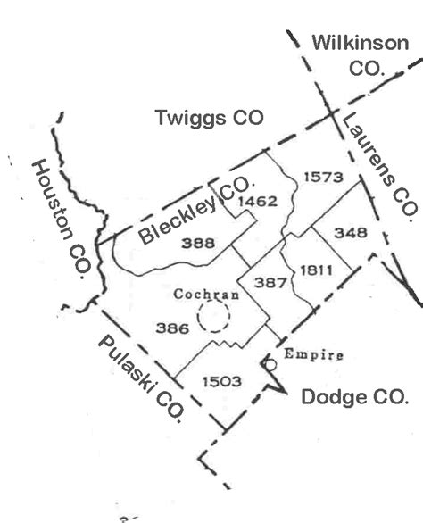 Georgia Usgenweb Archives Militia District Maps