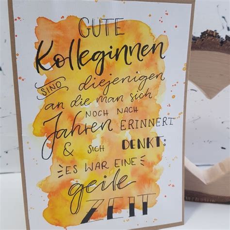 Gute Kolleginnen Karte Zum Abschied Einer Kollegin Aquarell Mit