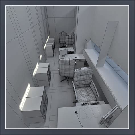 bank lobby 3d model