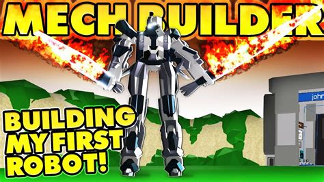 Building My First Robot Roblox Mech Builder Youtube