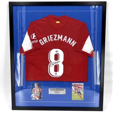 Antoine Griezmann S Atl Tico Madrid Signed And Framed Shirt Charitystars