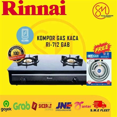 Jual Rinnai Ri Gab Kompor Gas Kaca Dua Tungku Lilin Ri Gab