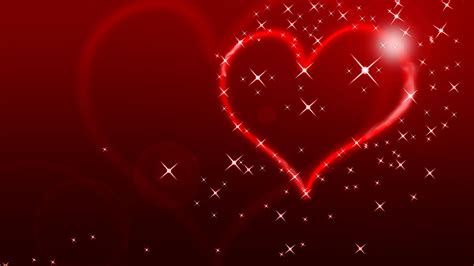 Red Heart In Glittering Background Hd Valentine Wallpapers Hd