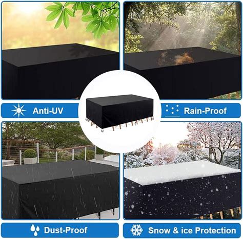 Funda impermeable para muebles de patio juego de sofá modular para