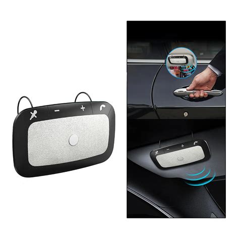 Car Bluetooth Speakerphone Voice Guidance Motion Auto On Back Clip Loud