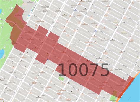 Manhattan Zip Code Map 10075 Printable Maps Online