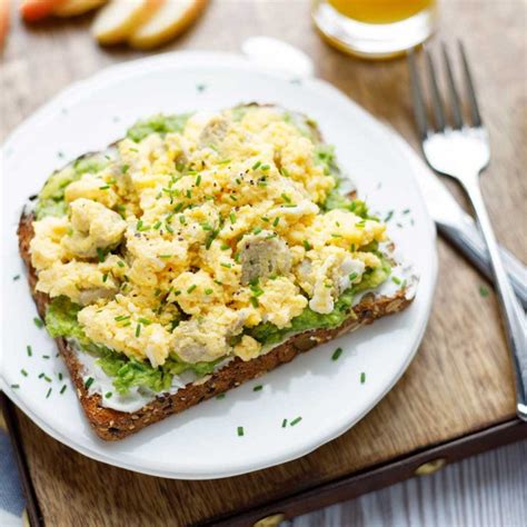 Breakfast Avocado Toast with Egg and Sausage - Two Healthy Kitchens