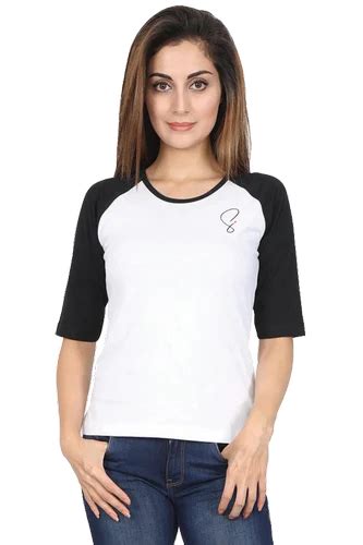 Women Raglan Full Sleeve T Shirt Black White At Rs 699 00 Ladies Full