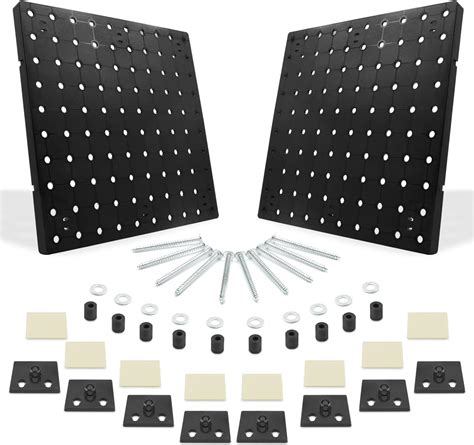 Amazon Jersvimc 2Pcs Black Pegboard Wall Organizer Kit Plastic