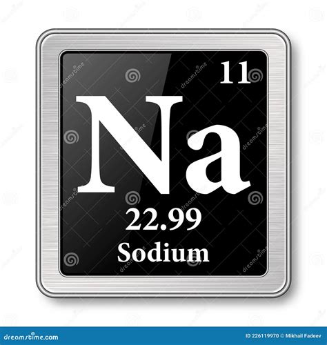 The Periodic Table Element Sodium Vector Illustration Stock Vector