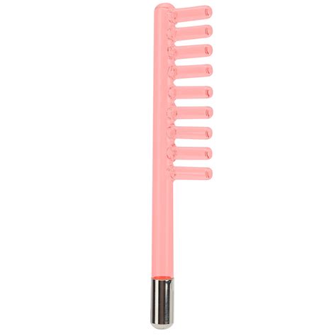 Ccdes High Frequency Electrotherapy Instrument Dandruff Removal Glass Comb Shaped Probe Red