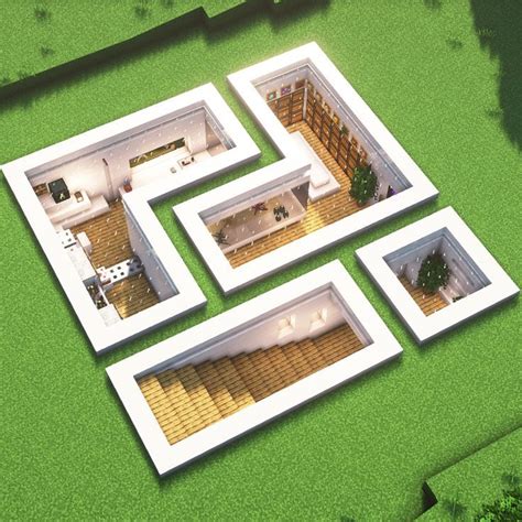 An Aerial View Of A House With Four Rooms