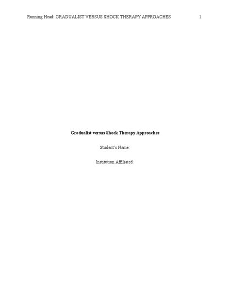 Therapy or A Gradualist Approach | PDF | Macroeconomics | Transition ...