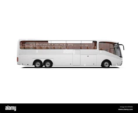 Isolated Bus On White Background Stock Photo Alamy