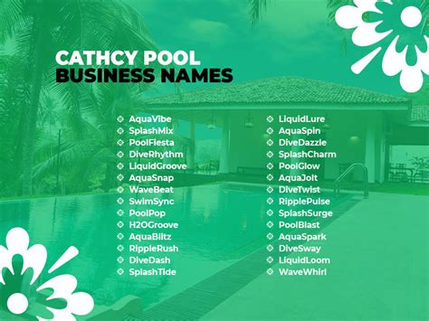 Unique Catchy Pool Business Names