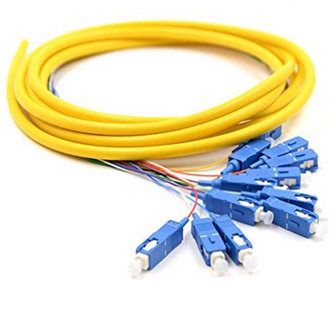 core colorful fiber optic sc fc st lc breakout pigtail wtih  mm fiber cable foclink