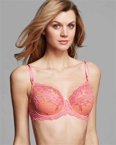 Lyst Wacoal Bra Embrace Lace Unlined Underwire In Pink